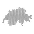 Abstract Switzerland country silhouette of wavy black repeating