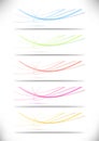 Abstract swoosh lines namecards collection for bus