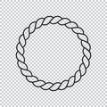 Abstract symbol design of circle rope icon illustration without background Royalty Free Stock Photo