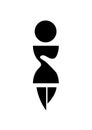 Abstract Symbol of Host Bread Chalice and Silhouette of a Lady Royalty Free Stock Photo