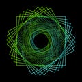 Abstract symbol isolated on black background