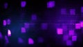 Abstract symbols and purple squares blurry lights