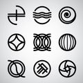 Abstract symbols vector set. Royalty Free Stock Photo