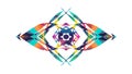 Abstract Symmetric Geometric Kaleidoscope Pattern, vector design Generative AI Royalty Free Stock Photo
