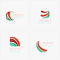 Abstract symmetric geometric shapes, business icon