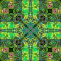 Art psychedelic pattern. Abstract symmetric colorful background.