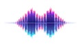 Abstract Symmetrical Audio Equalizer Display Vector, vector design Generative AI Royalty Free Stock Photo