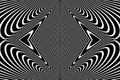 Abstract Symmetrical Black and White Lines Pattern