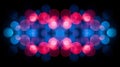Abstract Symmetrical Bokeh Lights Pattern in Blue and Red Royalty Free Stock Photo