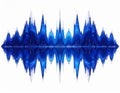 Abstract Symmetrical Digital Waveform in Deep Blue on a White Background Royalty Free Stock Photo