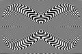 Abstract Symmetrical Op Art Pattern with 3D Illusion Effect