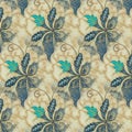 Abstract symmetrical pattern of Indonesian batik beige color, batik motif, batik blur pattern.