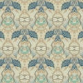 Abstract symmetrical pattern of Indonesian batik beige color, batik motif, batik blur pattern.