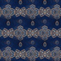 Abstract symmetrical pattern of Indonesian batik, floral motif, batik blur pattern.