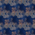 Abstract symmetrical pattern of Indonesian batik, floral motif, batik blur pattern.