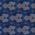 Abstract symmetrical pattern of Indonesian batik, floral motif, batik blur pattern.