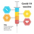 Abstract syringe infographic. Medical and healthcare template can be used layout diagram or graph.
