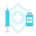 Abstract syringe. Medical and healthcare template can be used layout diagram or graph.