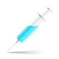 Abstract syringe. Medical and healthcare template can be used layout diagram or graph.