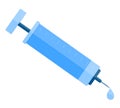 Abstract syringe with needle on white background