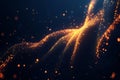 An abstract system of interconnected nodes and glowing lines is visible