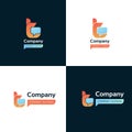 Abstract t letter company sign vector icon