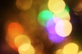 Abstract take of colorful Christmas lights, a background