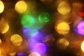Abstract take of colorful Christmas lights, a background