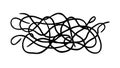 Abstract Tangled Lines for Complexity and Creative Chaos, vector design Generative AI Royalty Free Stock Photo
