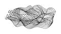 Abstract tangled lines, intricate monochrome pattern, vector design Generative AI Royalty Free Stock Photo