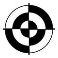 Abstract target icon, simple style