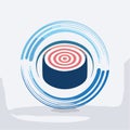 Abstract Target Vortex Logo for Tech Solutions Royalty Free Stock Photo