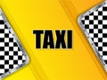 Abstract taxi advertising background with tire tread and metalli