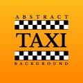 Abstract taxi checker pattern. Yellow checkered border template. Vector illustration