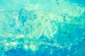 Abstract teal blue paint background acrylic marble Royalty Free Stock Photo