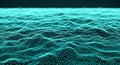 Abstract Teal Digital Wave Pattern Formed by Glowing Particles image photo Royalty Free Stock Photo