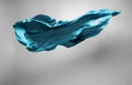 Abstract teal fabric in motion