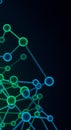 Abstract Teal Green Network Nodes Connections Royalty Free Stock Photo
