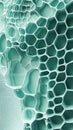 Abstract Teal Honeycomb Structure White Netting Intricate Design Artistic Layout Royalty Free Stock Photo