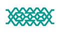 Abstract Teal Interlocking Geometric Pattern, vector design Generative AI Royalty Free Stock Photo