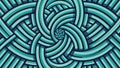 Abstract teal intertwined lines form mesmerizing vortex pattern Royalty Free Stock Photo