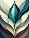 Abstract Teal Leaf Layers Paper Texture Design Royalty Free Stock Photo
