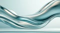 Abstract Teal Liquid Metal Wave Design, Swirling Fluid Dynamic Background Royalty Free Stock Photo