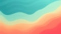 Abstract teal orange wave pattern background