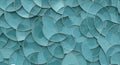 Abstract Teal Overlapping Circle Pattern with Silver Outlines Royalty Free Stock Photo