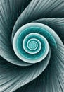 Abstract Teal Spiral Vortex With Binary Code Data Flow Royalty Free Stock Photo