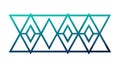 Abstract Teal Triangle Pattern for Modern Art and Geometric Design, vector design Generative AI Royalty Free Stock Photo