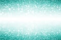 Abstract teal turquoise mint sparkle glitter Christmas banner background Royalty Free Stock Photo