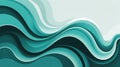 Abstract teal and white flowing waves background Royalty Free Stock Photo