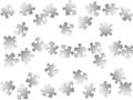 Abstract teaser jigsaw puzzle metallic silver Royalty Free Stock Photo